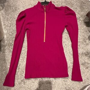 Generation Love Magenta Long Sleeve Top with Zip